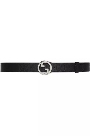 Gucci Men Belts - Blondie leather belt - Black