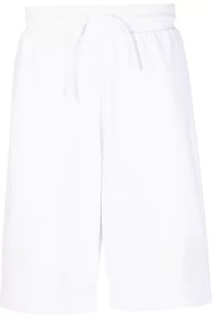 EA7 Men Bermudas - Logo-print drawstring-waist shorts - White