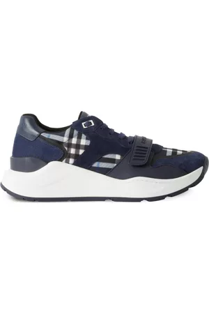 Burberry Men Chunky & Dad Sneakers - Vintage Check panelled chunky sneakers - Blue