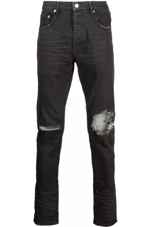 Purple Brand Men Slim Jeans - Ripped-detail slim-fit jeans - Grey