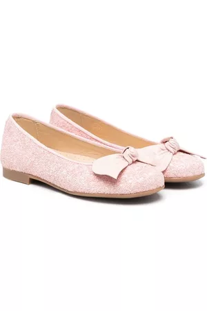 Andanines Girls Ballerinas - Bow-detail round-toe ballerinas - Pink
