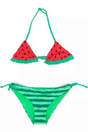 MC2 SAINT BARTH Girls Bikini Sets - Watermelon-print bikini set - Green