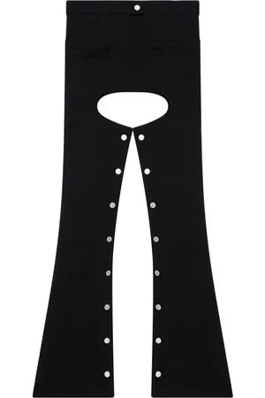 Courrèges Cut-out flared denim trousers