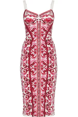 Dolce & Gabbana Women Printed & Patterned Dresses - Graphic-print sleeveless dress - Red