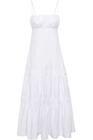 Nicholas Women Ruched Dresses - Didi ruched cotton dress - White