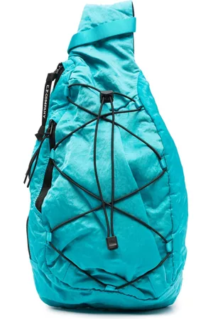 C.P. Company Rucksacks - Crossover-strap drawstring backpack - Blue