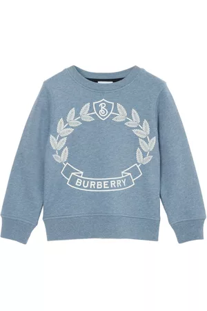 Burberry Girls Hoodies - Oak Leaf Crest cotton sweatshirt - Blue