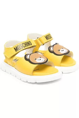 Moschino Flat Shoes - Teddy Bear flat sandals - Yellow