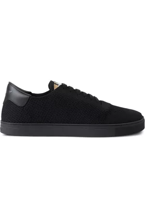 Burberry Men Low Top & Lifestyle Sneakers - Logo-print knitted sneakers - Black