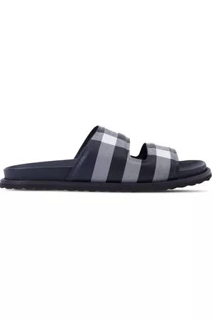 Burberry Men Sandals - Check-pattern slides - Blue