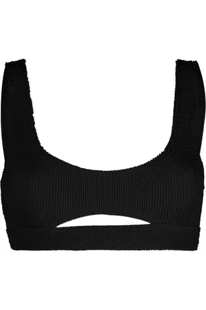 Bond Eye Cut-out crinkled bikini top