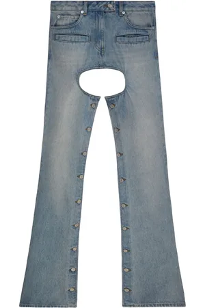 Courrèges Cut-out flared denim trousers