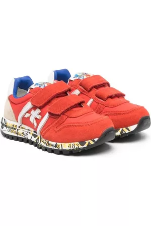 Premiata Boys Sneakers - Touch-strap-fastening suede sneakers - Red