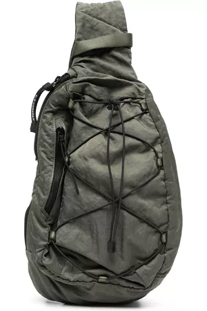 C.P. Company Rucksacks - Crossover-strap drawstring backpack - Green