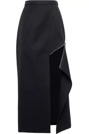Alexander McQueen Women Pencil Skirts - Zip-slash pencil skirt - Black