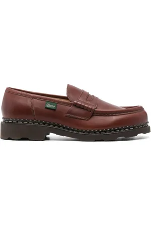 Paraboot Logo-tag calf-leather loafers