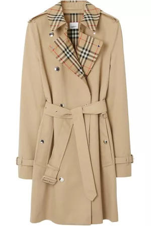 Burberry Women Trench Coats - Vintage Check-trim short trench coat - Neutrals
