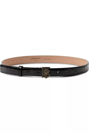 Burberry Women Belts - TB-buckle embossed belt - Black