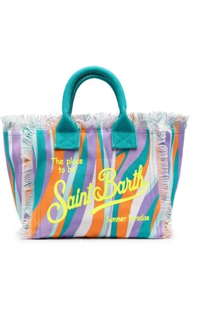 MC2 SAINT BARTH Women Beach Bags - Vanity wave-print beach bag - Blue