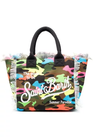 MC2 SAINT BARTH Women Beach Bags - Camouflage-pattern beach bag - Green