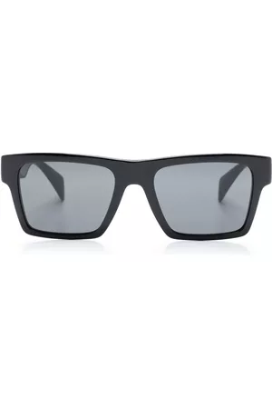 VERSACE Men Square Sunglasses - Square-frame Greca sunglasses - Black