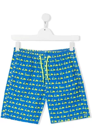 MC2 SAINT BARTH Boys Swim Shorts - TEEN scooter print swim shorts - Blue