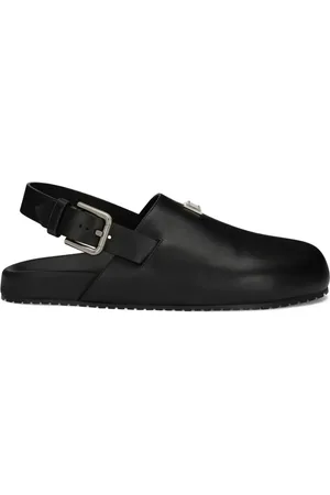 Dolce & Gabbana Logo-plaque buckled leather sandals