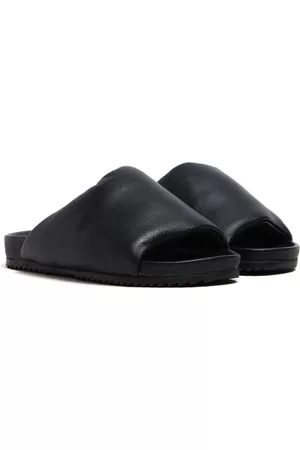 Rick Owens Girls Flat Shoes - Leather flat slides - Black