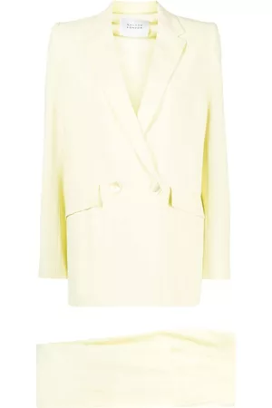 GALVAN Women Suits - Double-breasted wide-leg suit - Yellow