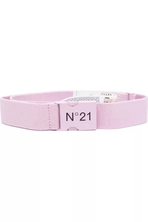 Nº21 Belts - Logo-print buckle-fastening belt - Pink