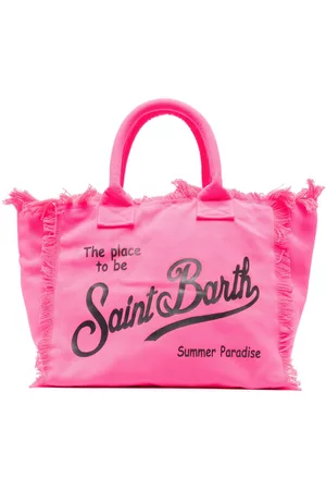 MC2 SAINT BARTH Women Beach Bags - Vanity cotton beach bag - Pink
