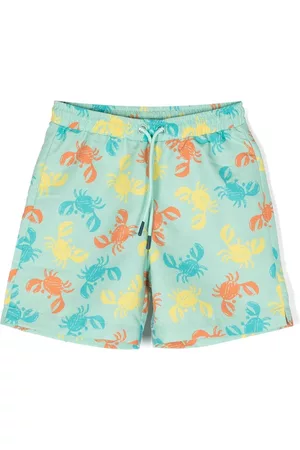 Il gufo Boys Swim Shorts - Graphic-print drawstring swim shorts - Green