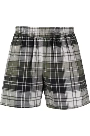 Acne Studios Bermudas - Check-pattern cotton shorts - Grey