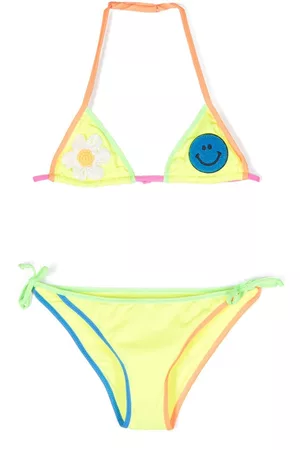 MC2 SAINT BARTH Girls Bikini Sets - Holly patch-detail bikini set - Yellow
