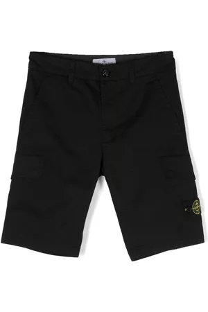 Stone Island Shorts - Compass-patch cargo shorts - Black