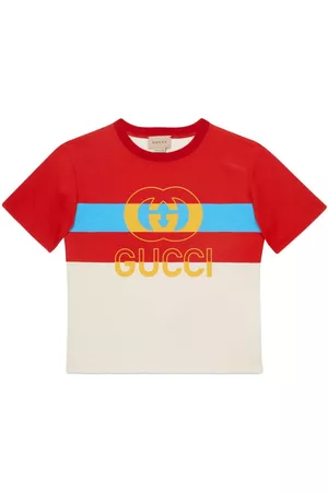 Gucci Boys T-Shirts - Logo-print cotton T-shirt - Red