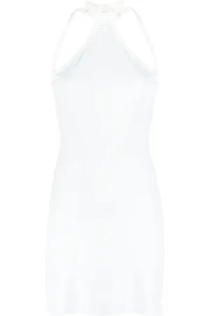 Courrèges Logo-embroidered jersey minidress