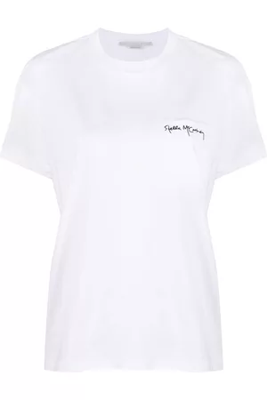 Stella McCartney Women T-Shirts - Logo-print cotton T-shirt - White