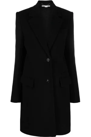 Stella McCartney Women Coats - Single-breasted wool coat - Black