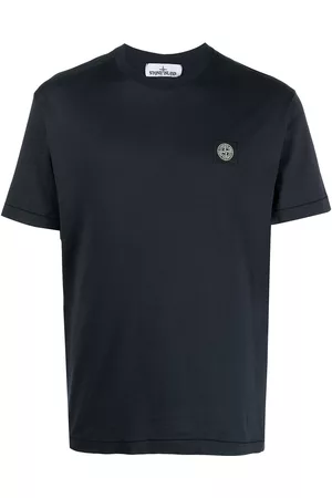 Stone Island Men Short Sleeved T-Shirts - Logo patch short-sleeve T-shirt - Blue