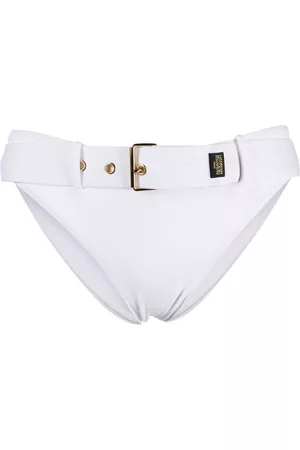 Moschino Women Bikini Bottoms - Belted bikini bottoms - White