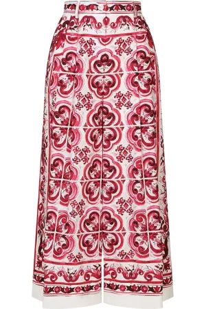 Dolce & Gabbana Majolica-print cropped culottes