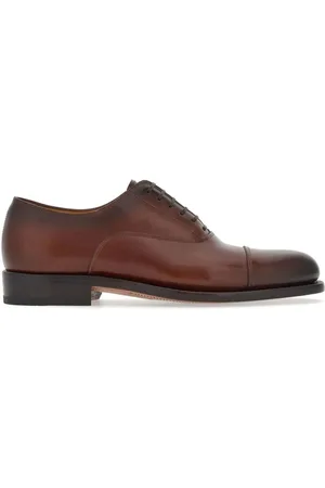Salvatore Ferragamo Round-toe leather oxford shoes