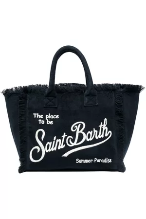 MC2 SAINT BARTH Women Beach Bags - Vanity chevron-terry beach bag - Blue