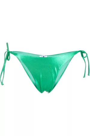 Moschino Women Bikini Bottoms - Side-tie bikini bottoms - Green