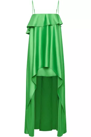 Nicholas Women Asymmetrical Dresses - Lottie asymmetric satin dress - Green