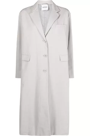 Aspesi Women Coats - Single-breasted coat - Grey