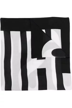 Moschino Men Scarves - Logo embroidered scarf - Black