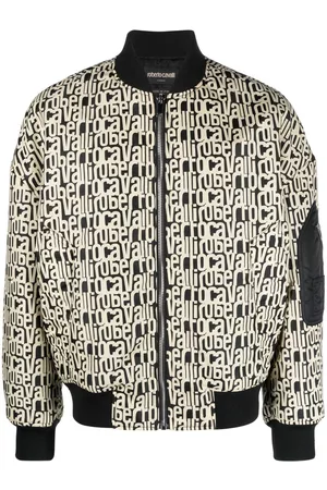 Just Cavalli floral-print Leather Biker Jacket - Farfetch