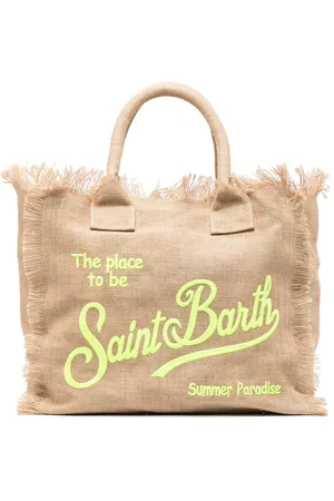 MC2 SAINT BARTH Women Beach Bags - Vanity jute beach bag - Neutrals